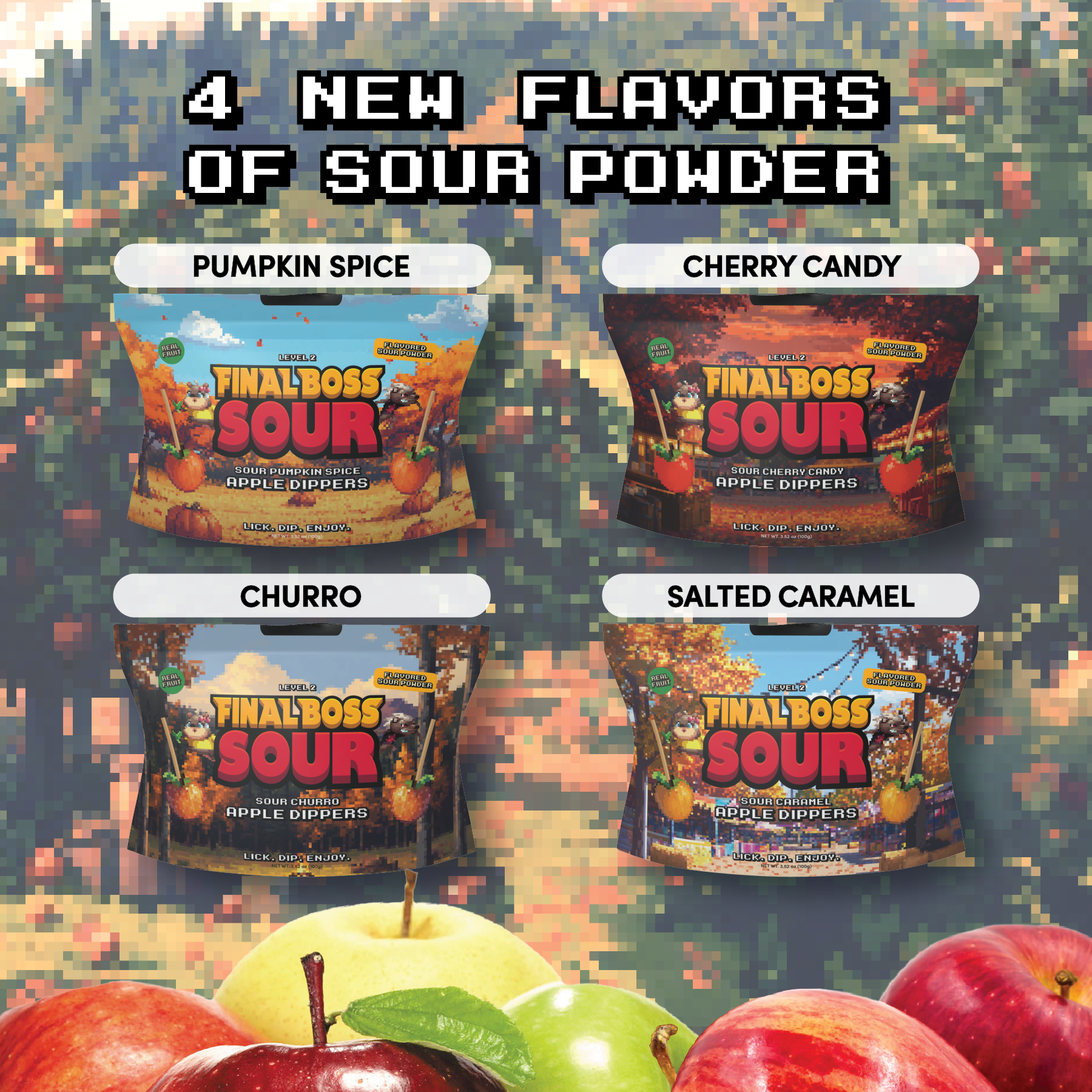 Frankenstein Food (4-Pack) + Apple Dippers (4-Pack) Bundle