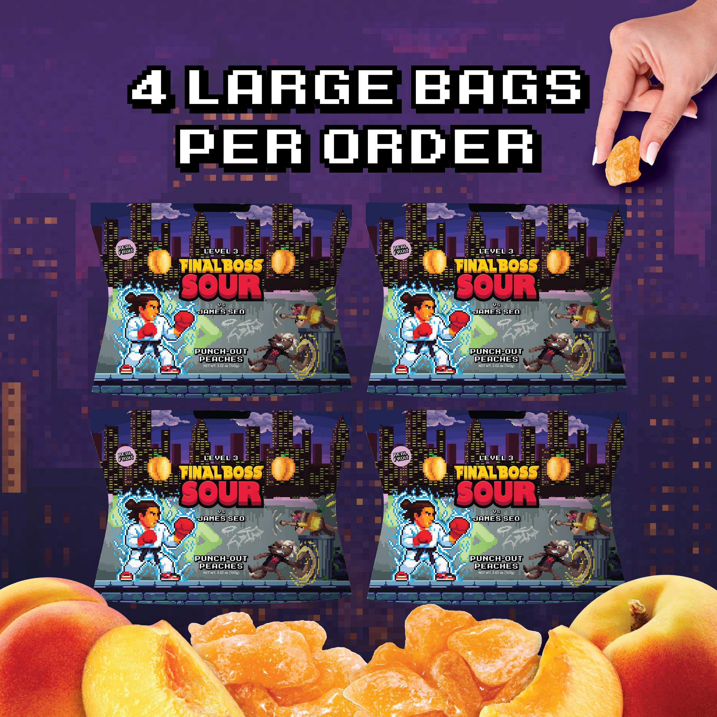 Punch-Out Peaches (Level 3) (4-Pack)