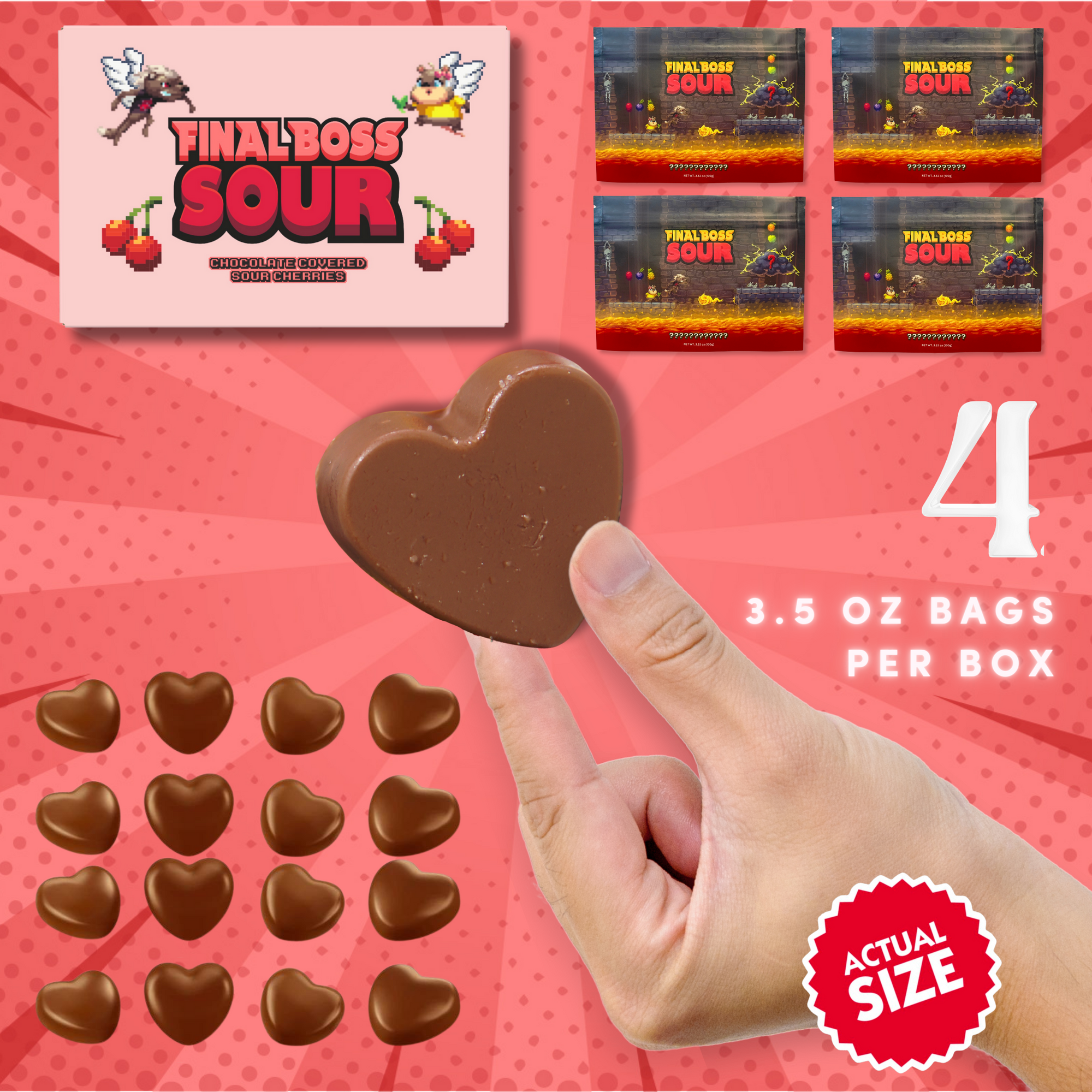 Chocolate Covered SOUR Cherries (4-pack)