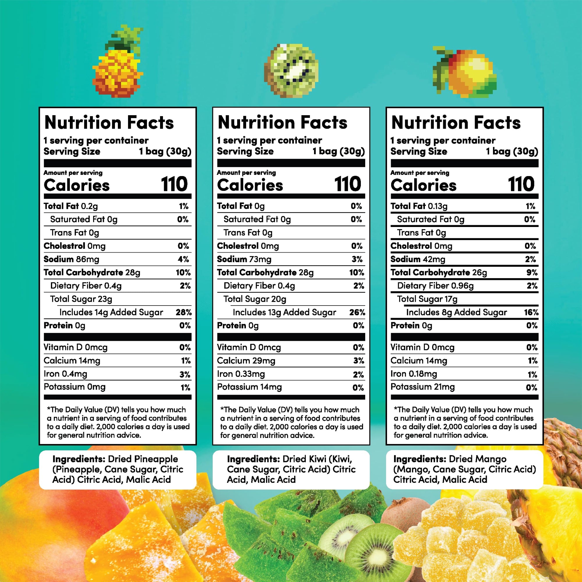 Final Boss Sour Extremely Super Sour Candy, Tropical Flavor Sampler Pack, Natural Fruit Chews with Dried Fruit, Cane Sugar & Sunflower Oil, All Sour Levels, Low Calorie Healthy Snack for Kids, Teens, Adults, Lunch Boxes & On The Go, 18 Pack
