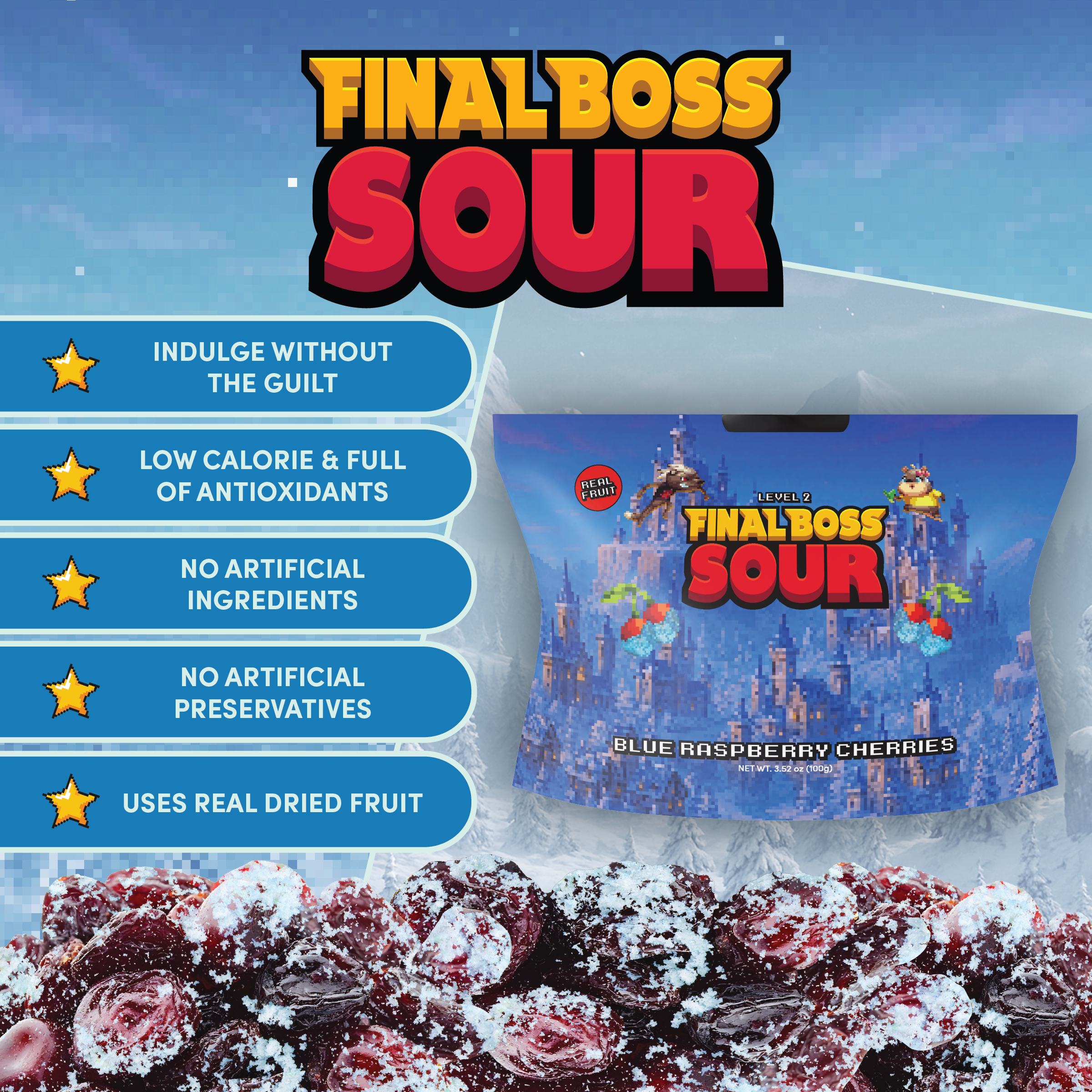 Blue Razz Cheries (Level 2) (4-Pack)