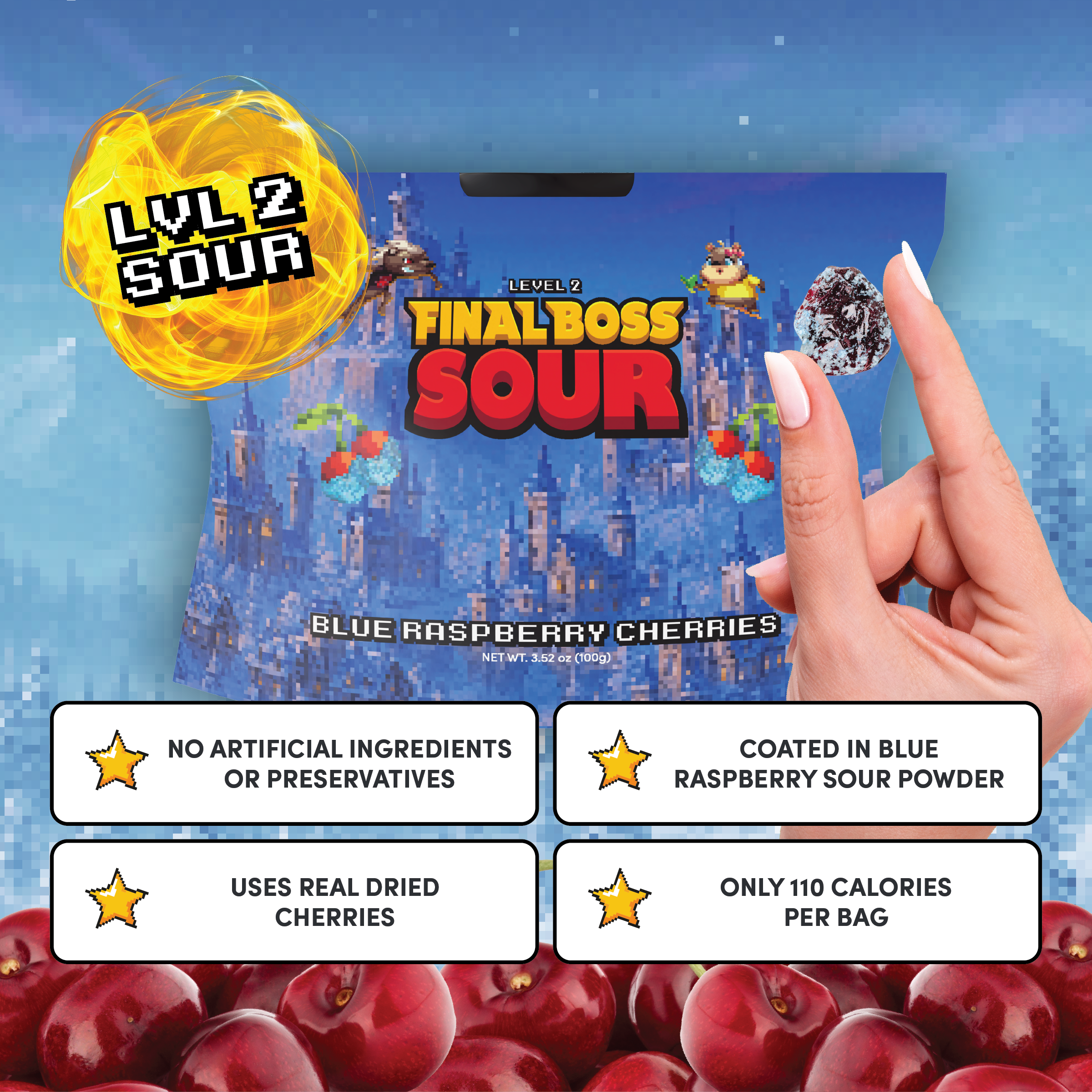 Blue Razz Cheries (Level 2) (4-Pack)