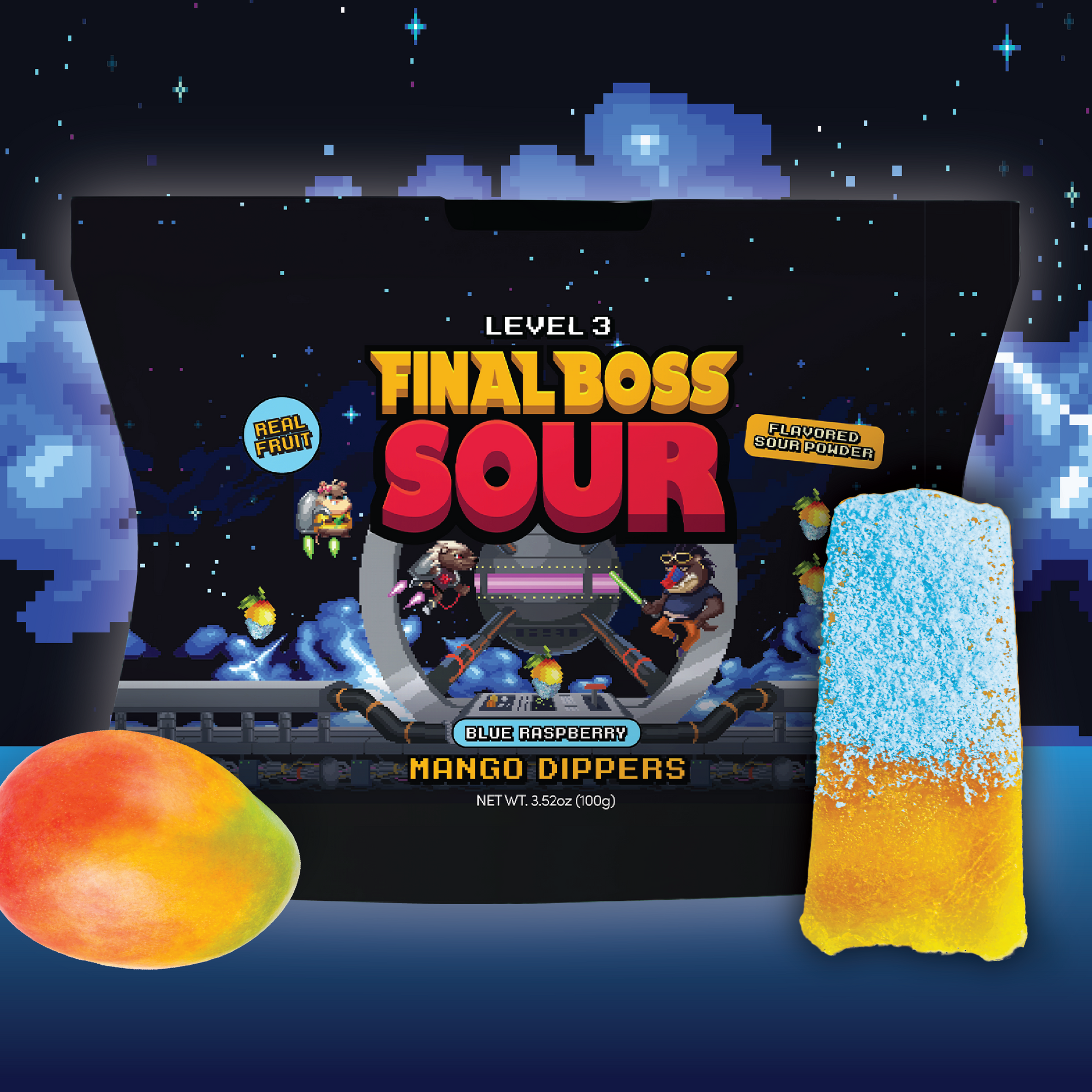 Blue Raspberry Mango Dippers (4-Pack)