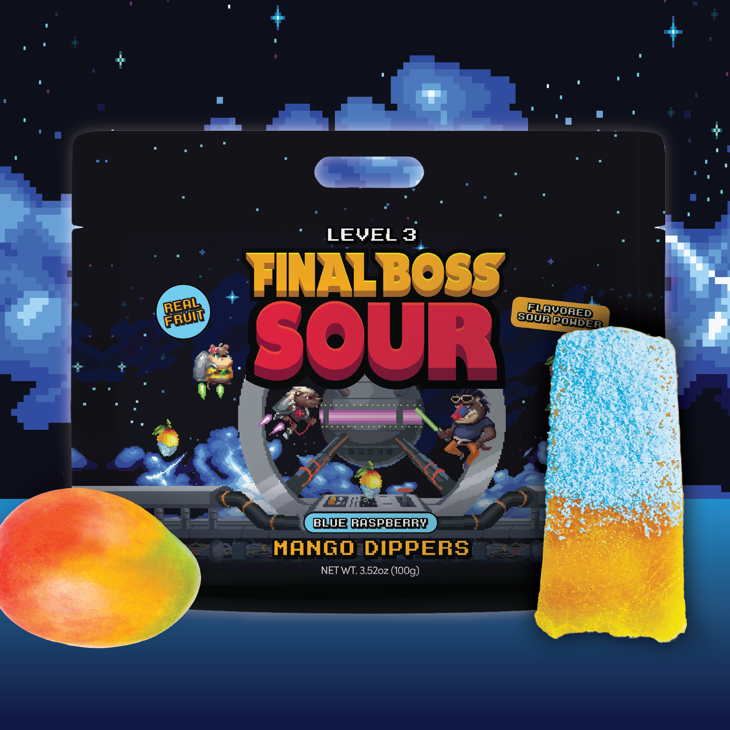 Blue Raspberry Mango Dippers (1-Pack)