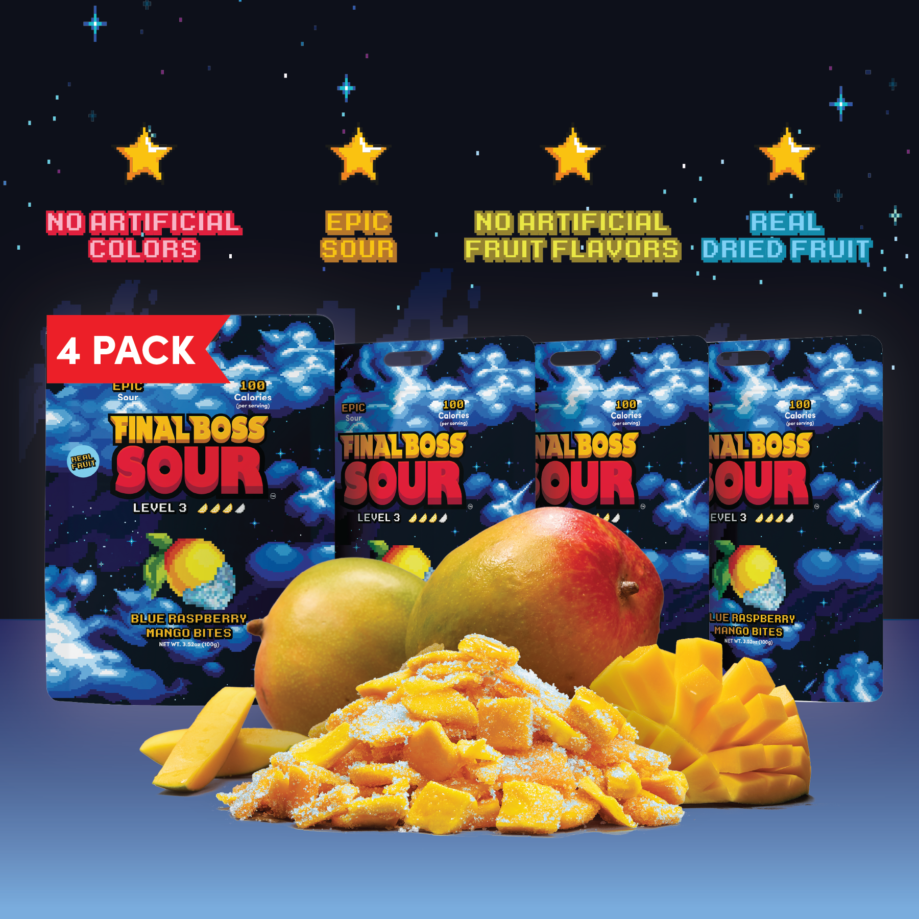 Boss NEW Blue Razz Mango Bites (Level 3) (4-Pack) — product image