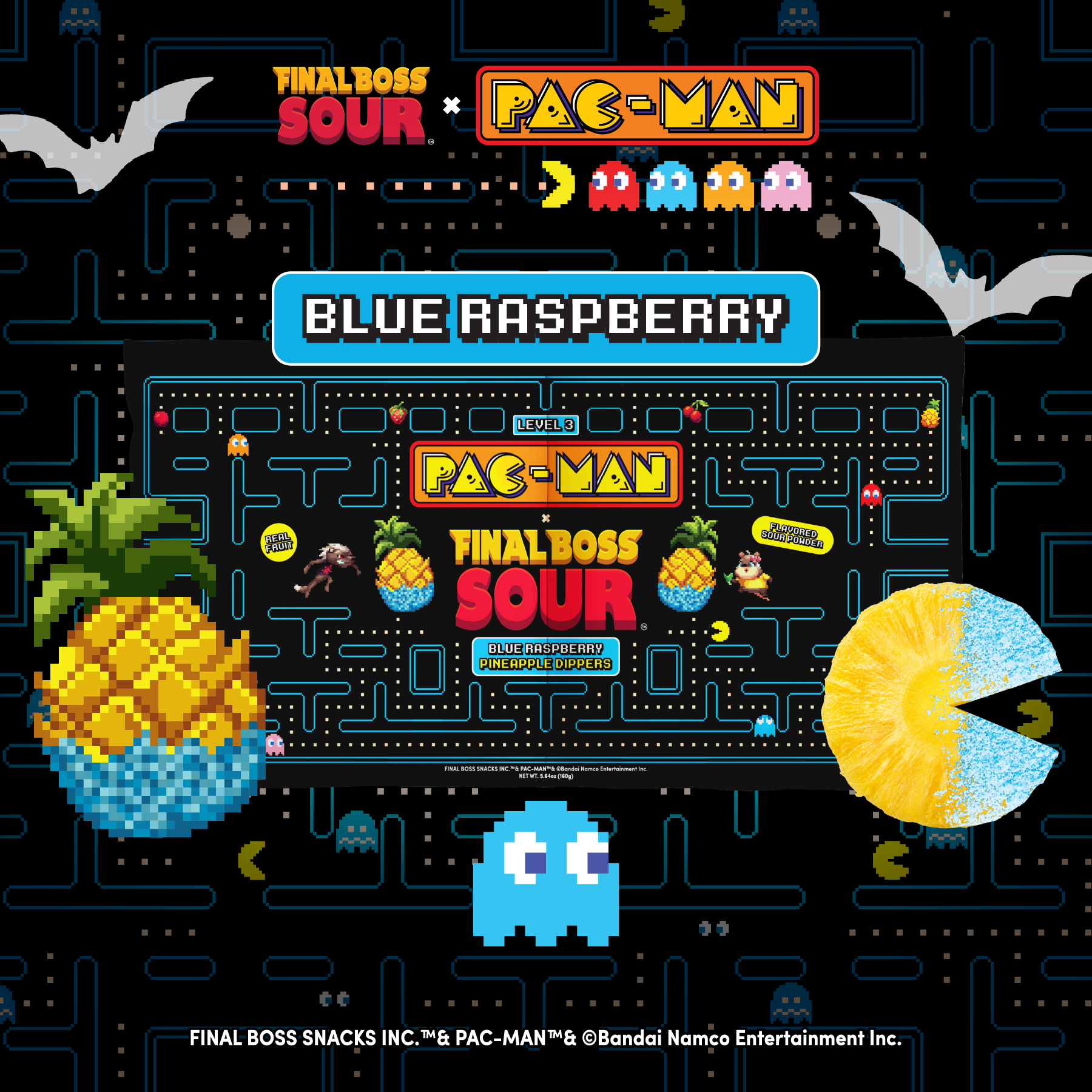 Level 3 Blue Raspberry Pac-man x Final Boss Sour: Pineapple Dippers (1-Pack)