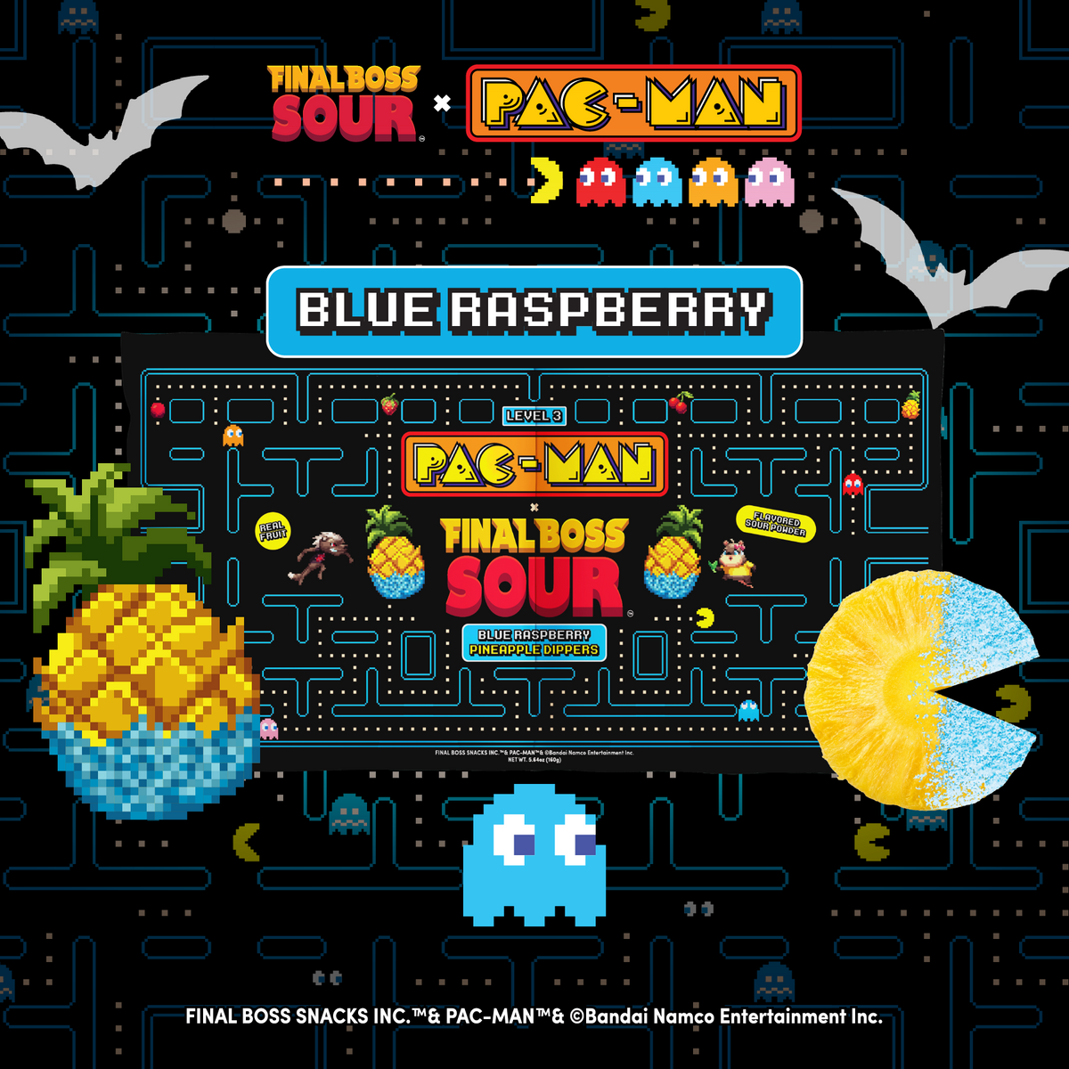 Level 3 Blue Raspberry Pac-man x Final Boss Sour: Pineapple Dippers (1-Pack)
