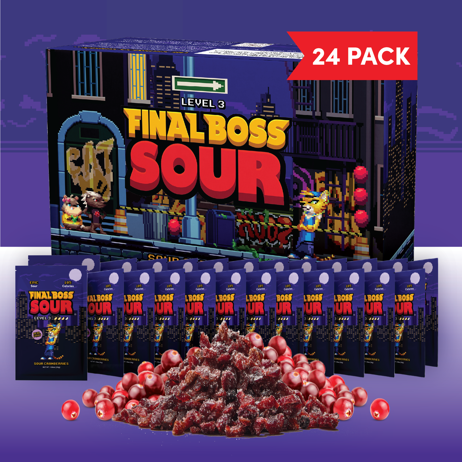 Level 3 Cranberries (24 Pack)