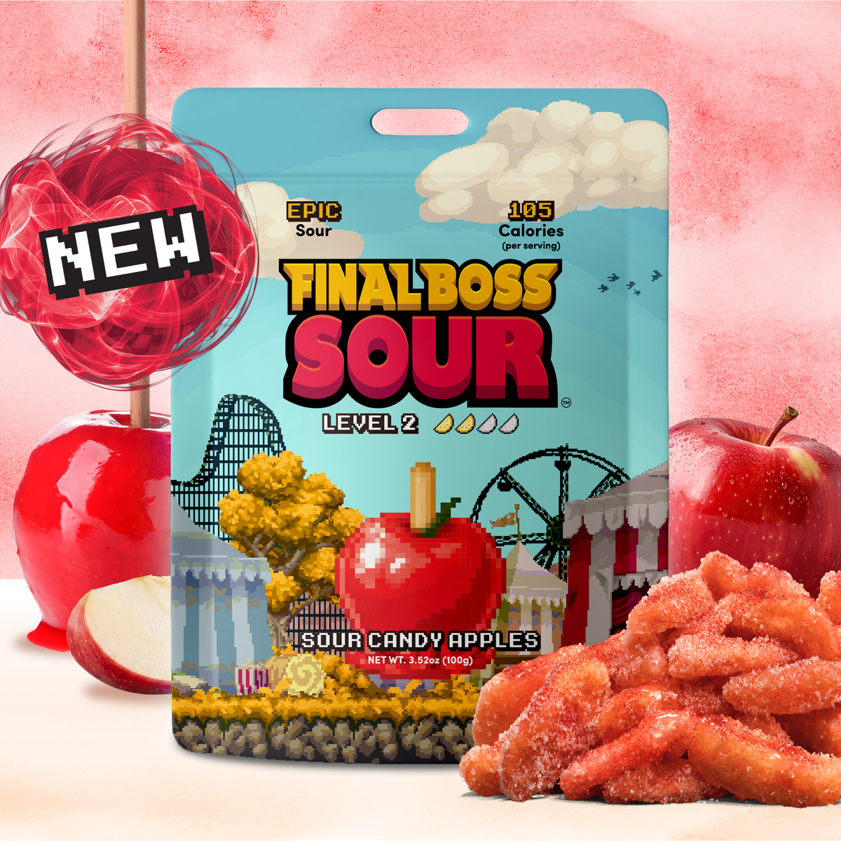 Level 2 Red Candy Apple (4 Pack)