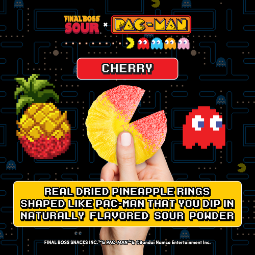 Pac-man x Final Boss Sour: Pineapple Dippers CHERRY (1-Pack)