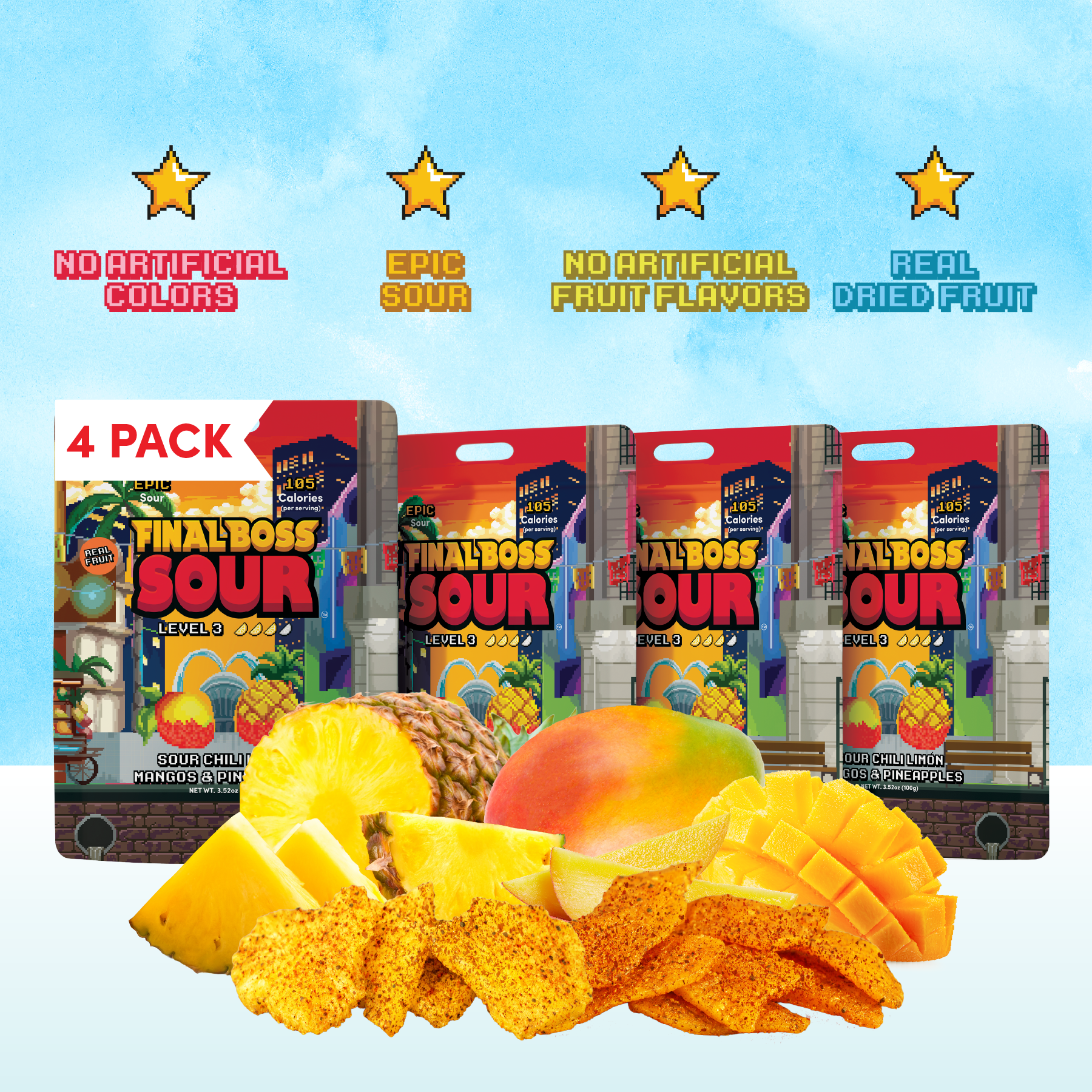 Level 3 Chili Limón Mangos & Pineapples (4-Pack)