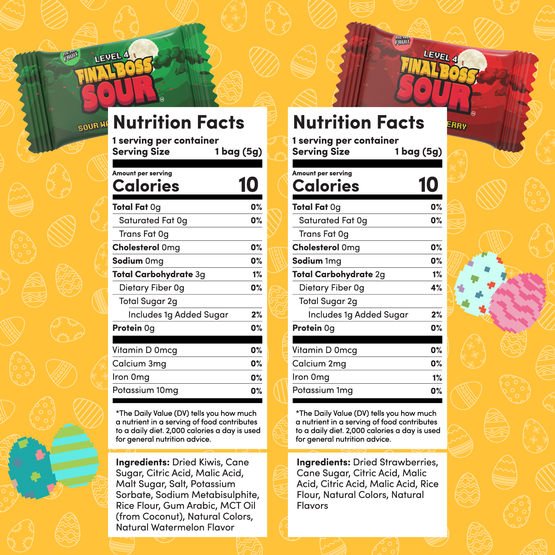 Level 4 Easter Basket Fun Size Candy (40 or 80 Pack) – Final Boss Sour