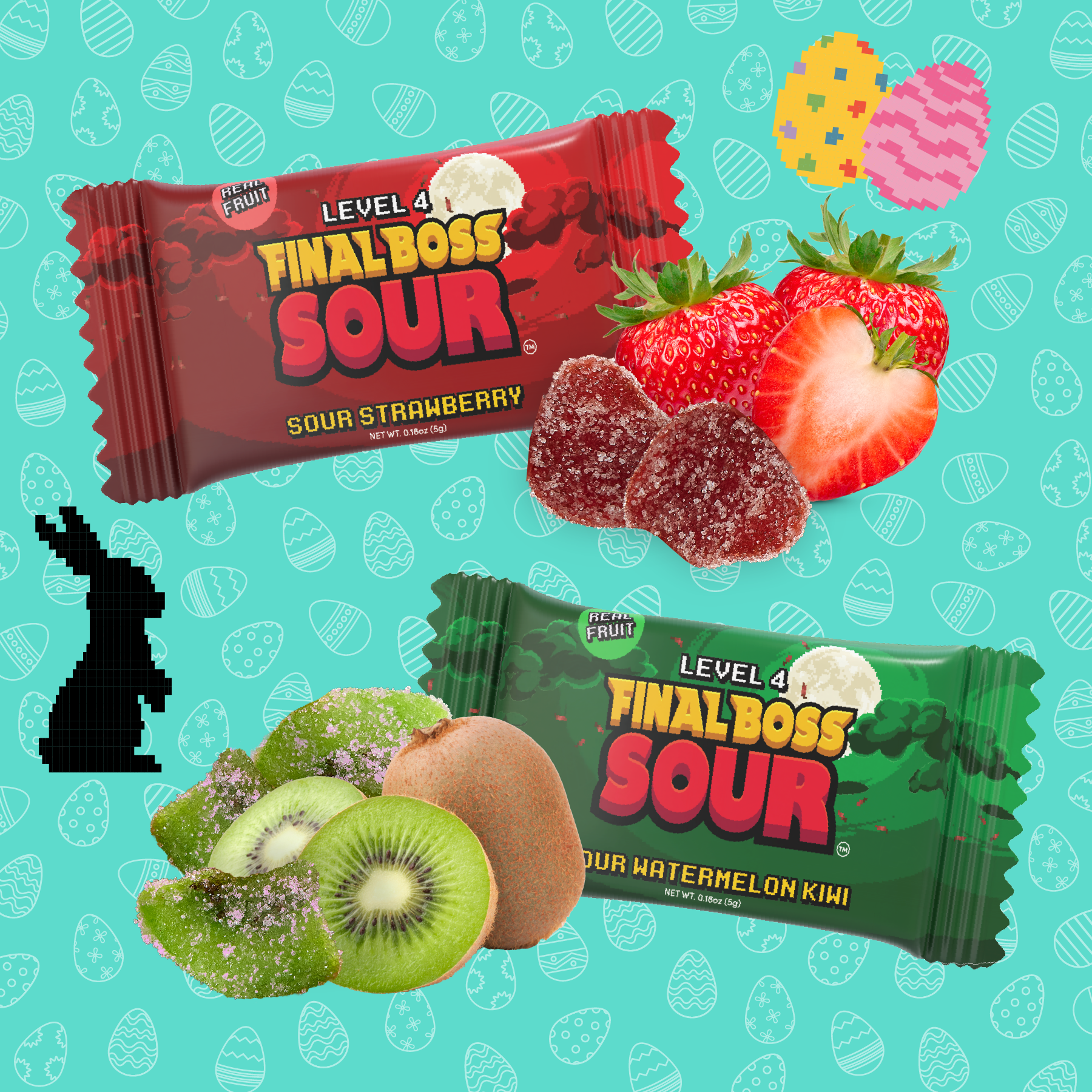 Level 4 Easter Basket Fun Size Candy (40 or 80 Pack) – Final Boss Sour