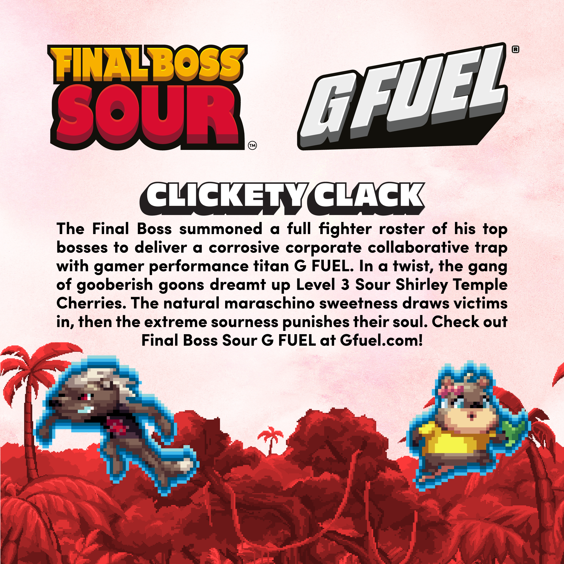 G Fuel x FBS Level 3 Sour Shirley Temple Cherries (4-Pack)