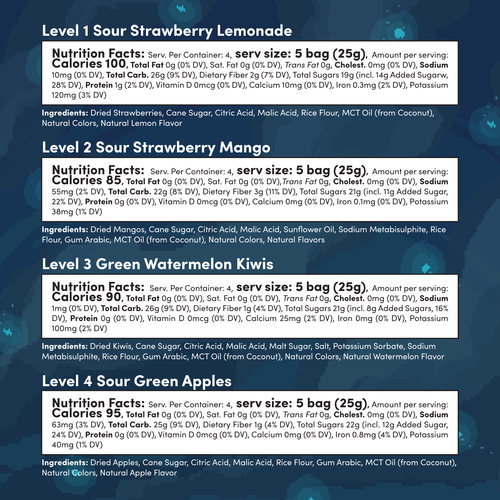 Halloween 4 Sour Level Variety Pack (80 bags)