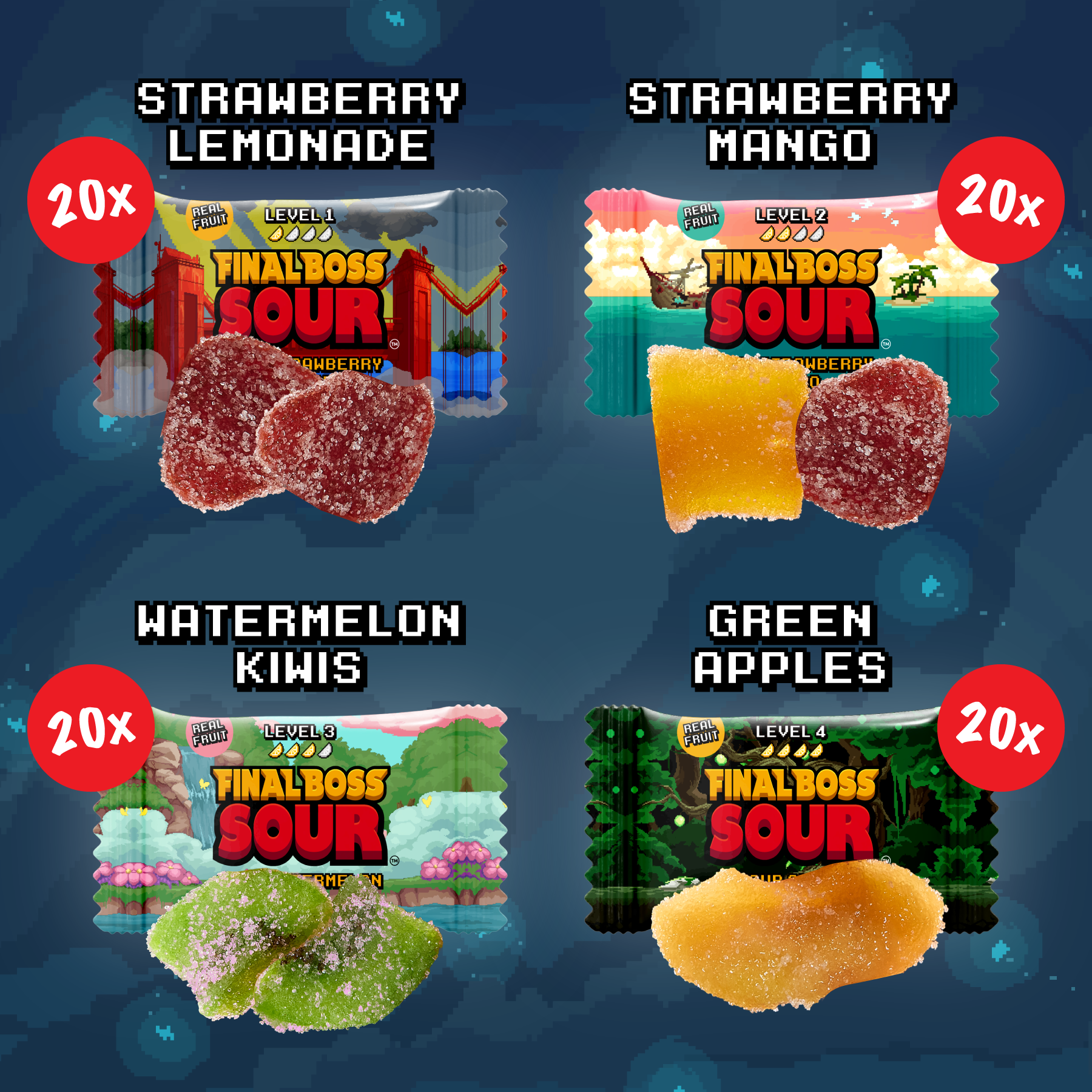 Halloween 4 Sour Level Variety Pack (80 bags)