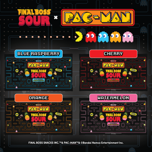 Pac-man x Final Boss Sour: Pineapple Dippers (4-Pack)