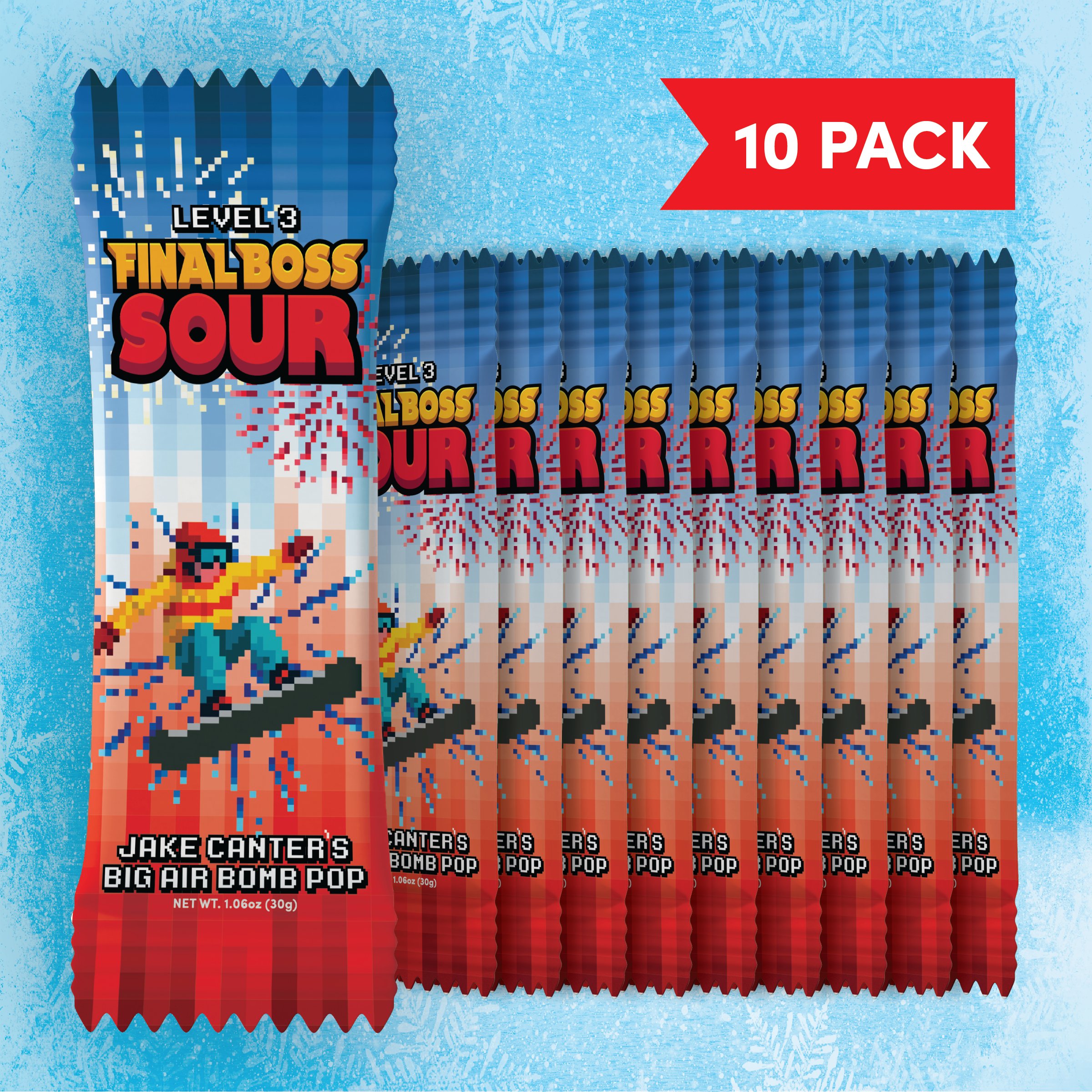 Jake Canter's Big Air Bomb Pop (10-Pack) – Final Boss Sour Jake Canter's Big Air Bomb Pop (10-Pack) – Final Boss Sour