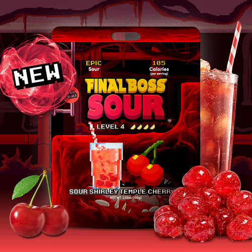 Level 4 Sour Shirley Temple Cherries (1-Pack)
