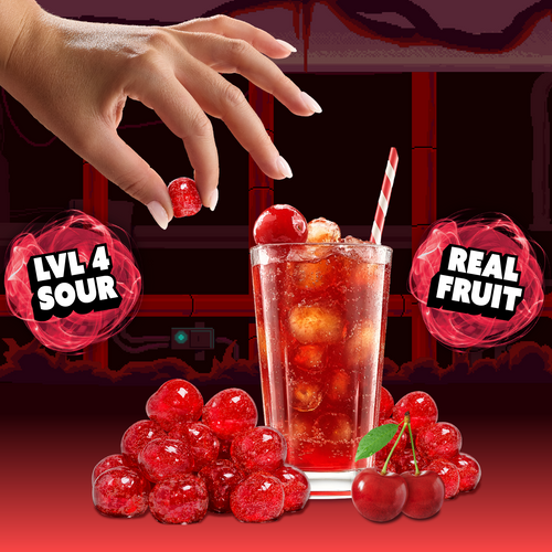 Level 4 Sour Shirley Temple Cherries (1-Pack)