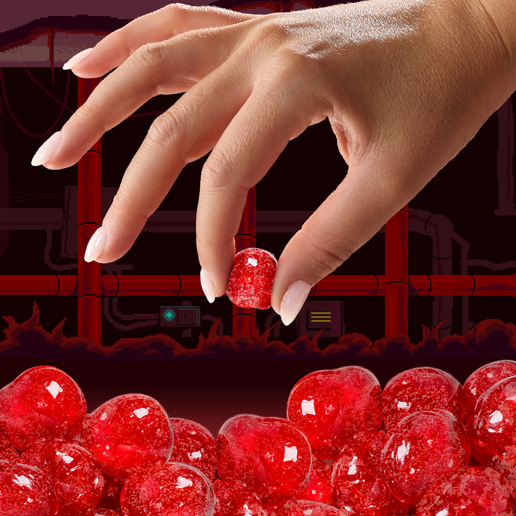 Level 4 Sour Shirley Temple Cherries (1-Pack)