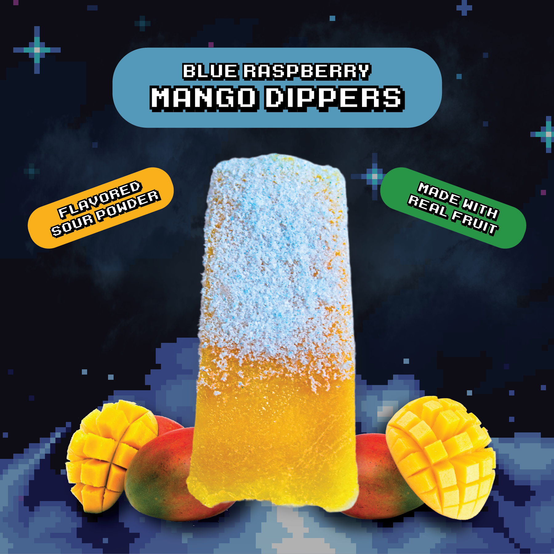 Blue Raspberry Mango Dippers (4-Pack)