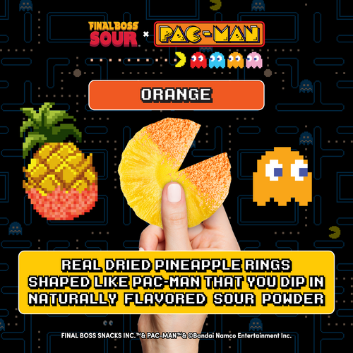 Pac-man x Final Boss Sour: Pineapple Dippers ORANGE (1-Pack)