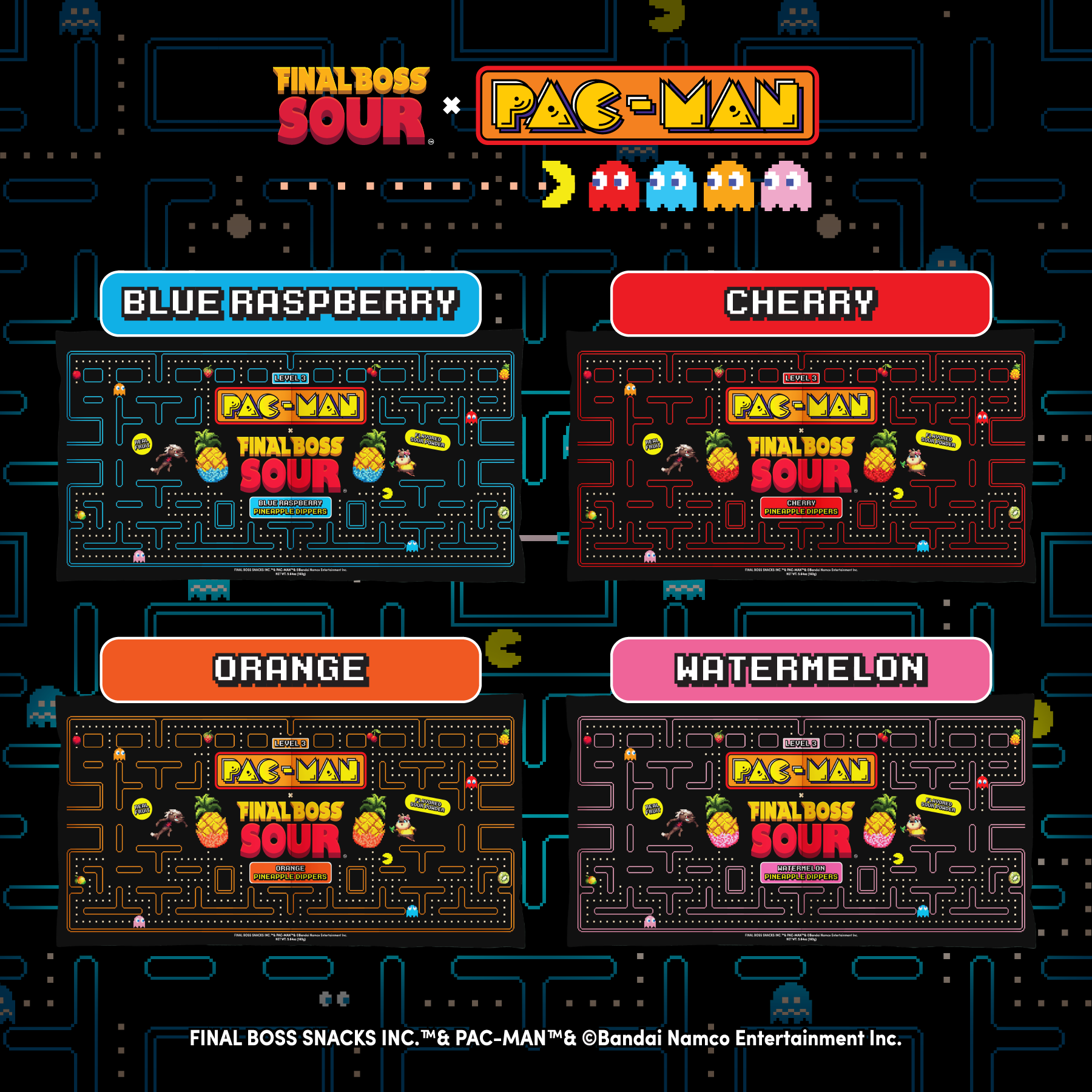 Pac-man x Final Boss Sour: Pineapple Dippers (1-Pack)