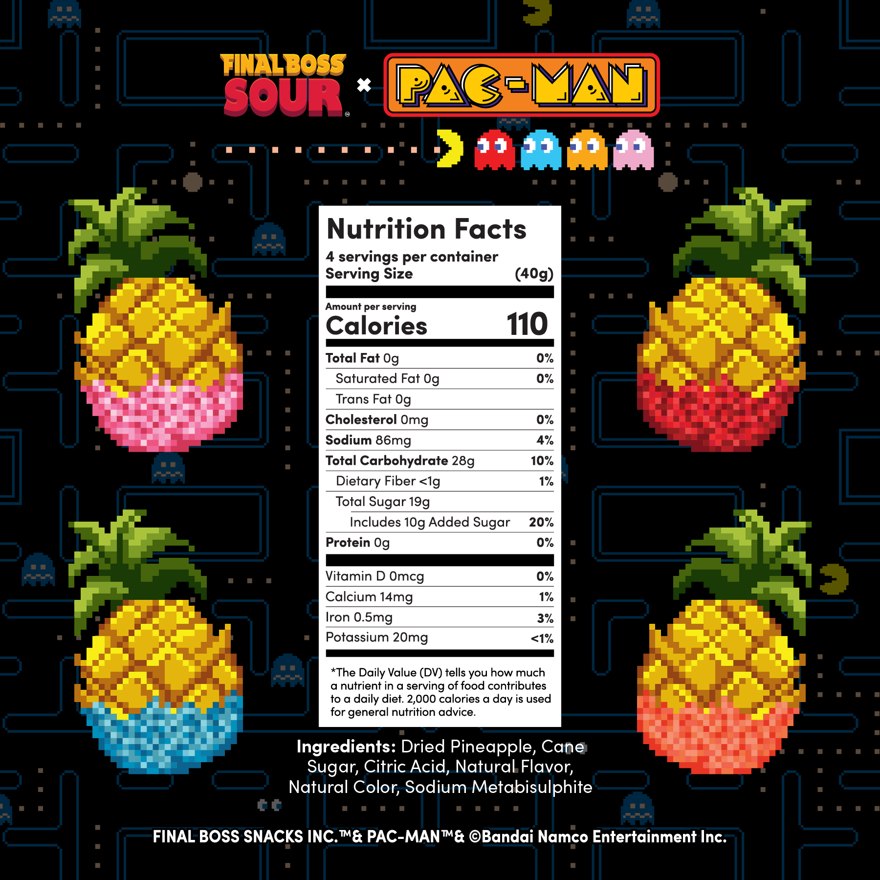 Pac-man x Final Boss Sour: Pineapple Dippers (1-Pack)