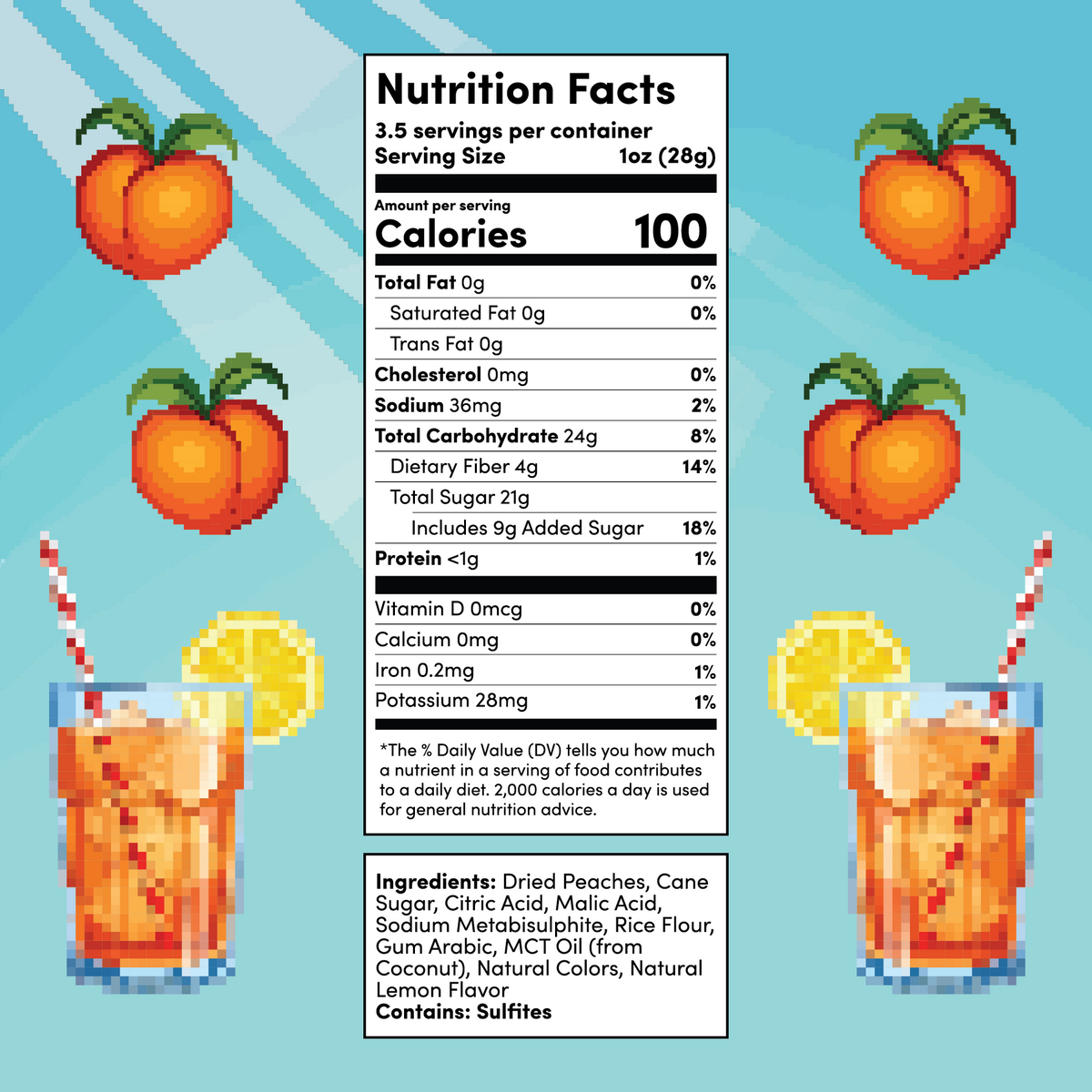 Level 3 Lemon Iced Tea Peaches (1-Pack)