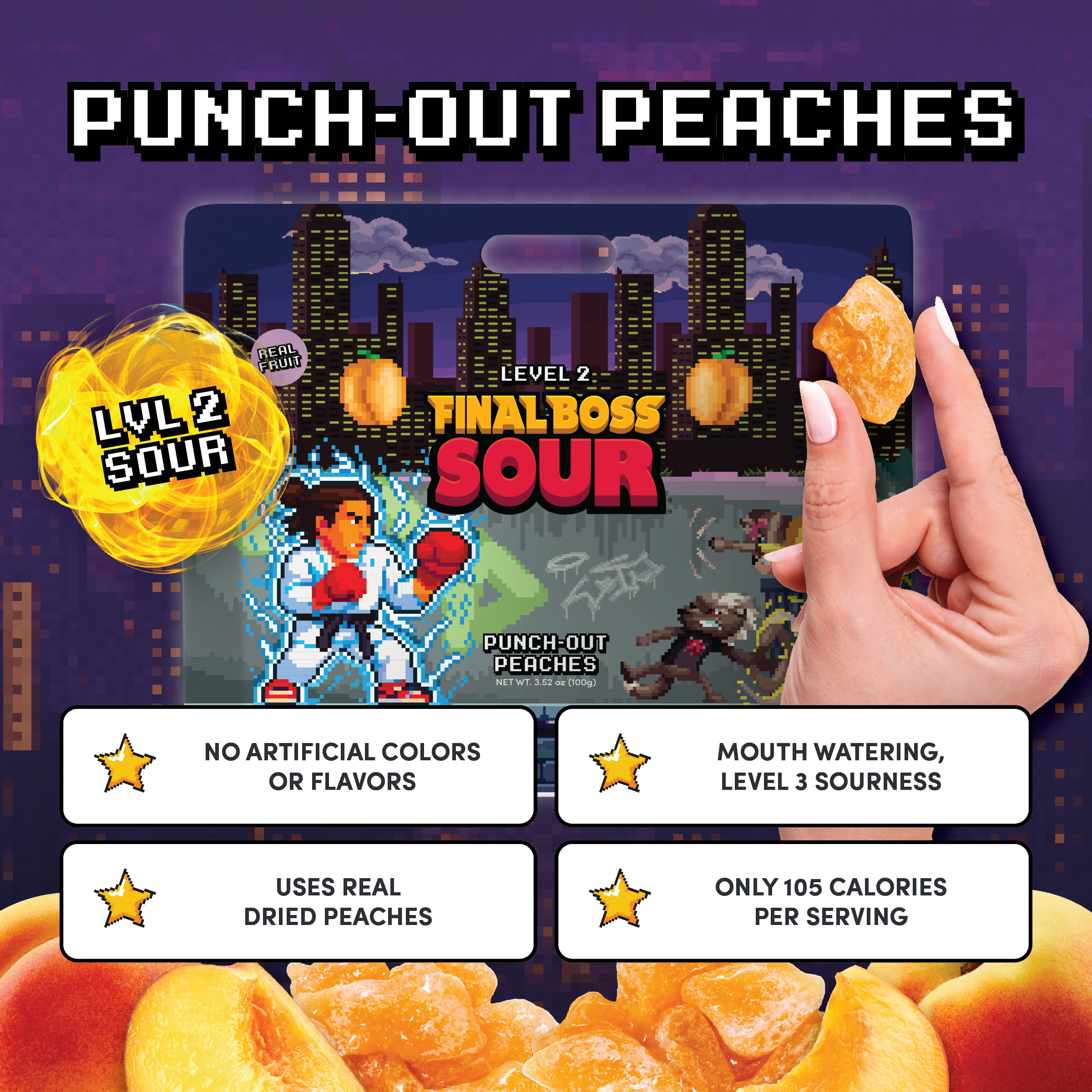 Punch-Out Peaches (Level 2) (4-Pack)