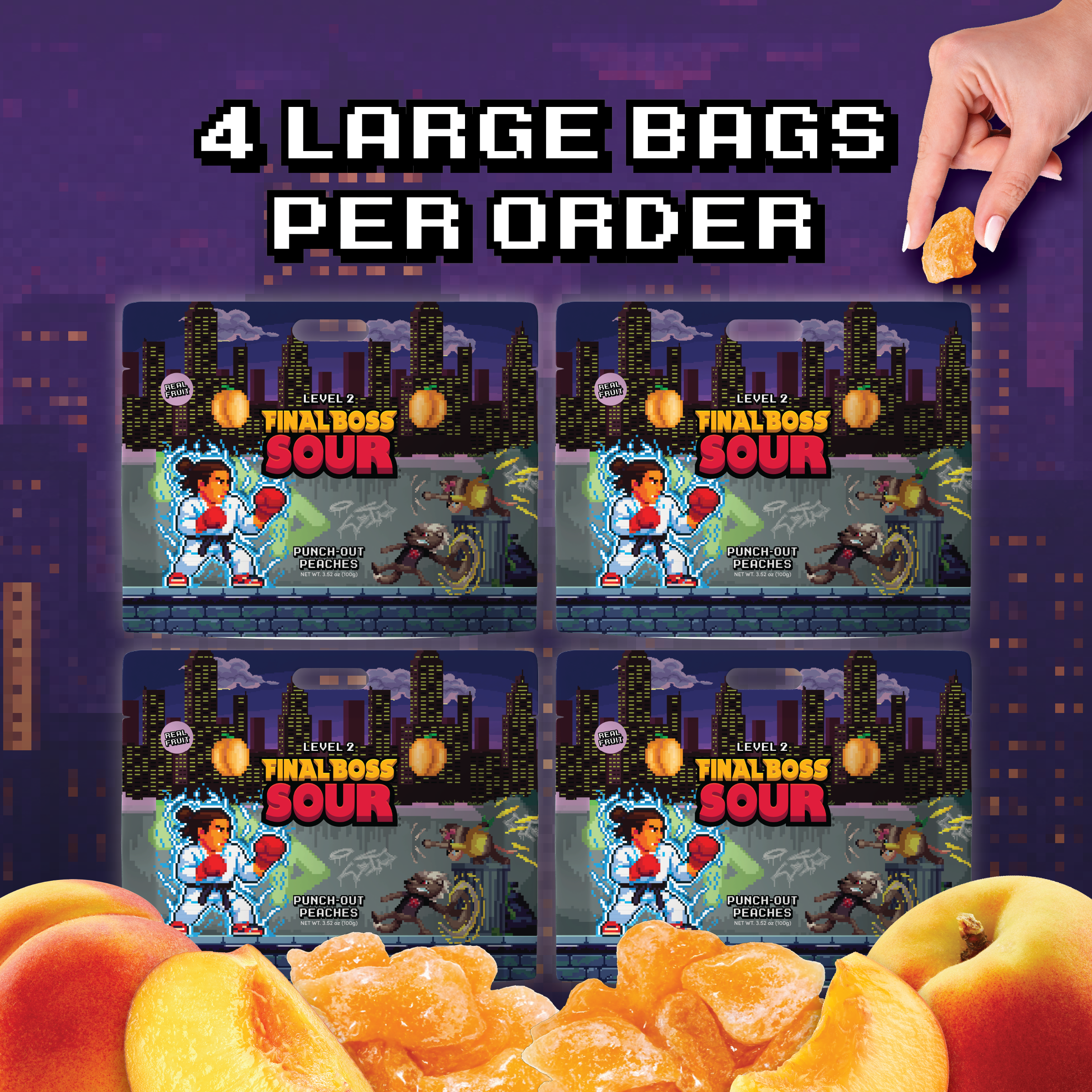 Punch-Out Peaches (Level 2) (4-Pack)