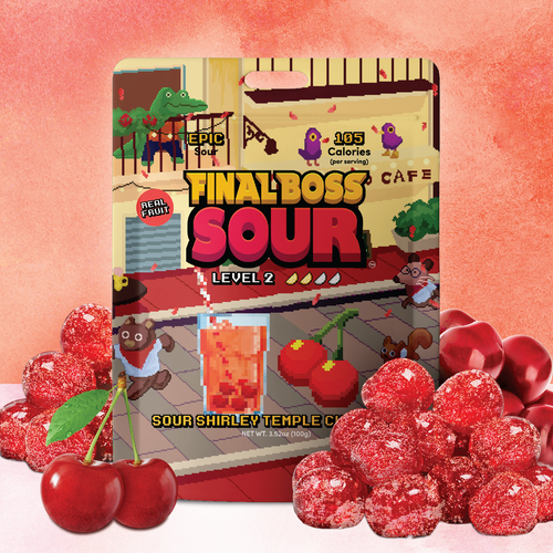 Level 2 Sour Shirley Temple Cherries (4-Pack)