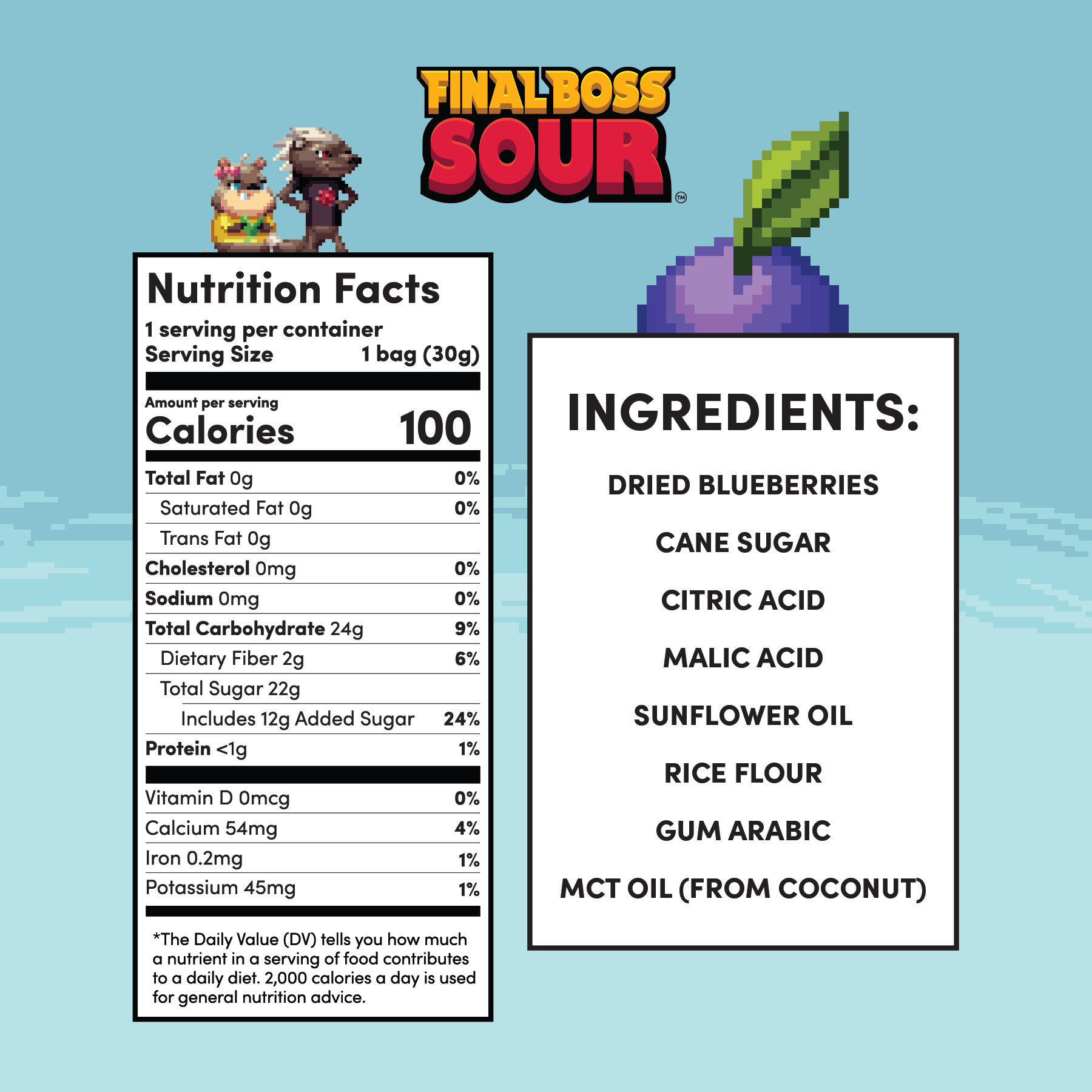 Final Boss Extremely Super Sour Candy, Natural Chewy Dried Fruit Gummies Made with Dried Fruit, Dye & Gluten Free, Low Calorie Healthy Snack for Kids & Adults