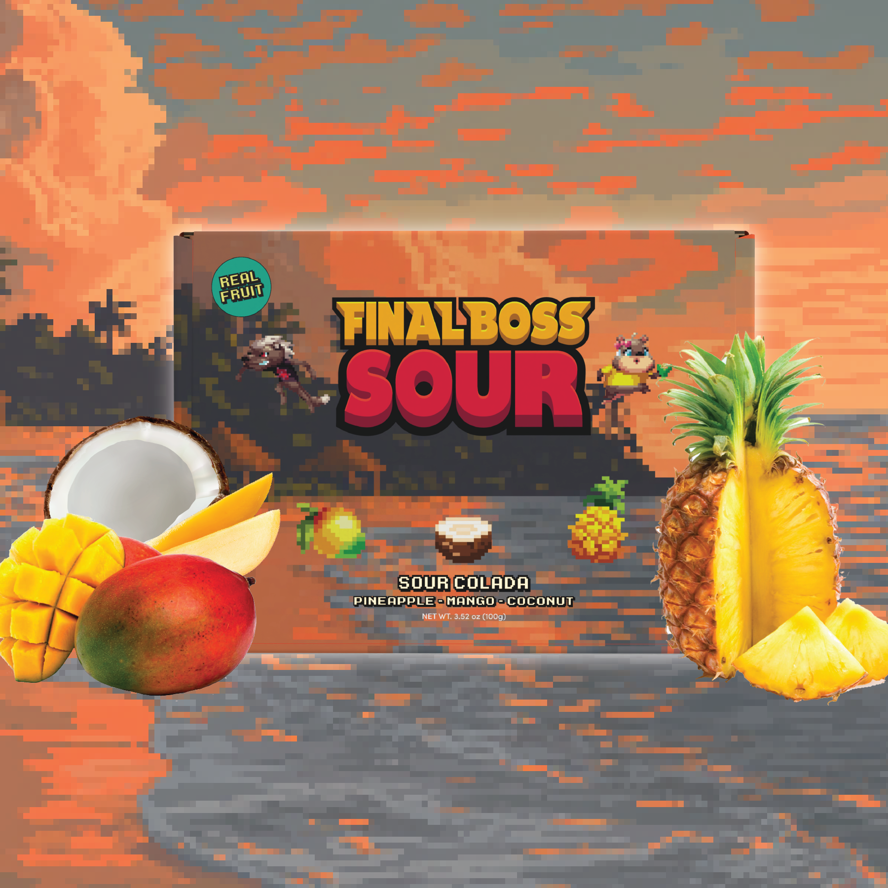 Sour Pina Colada (Mango + Pineapple + Coconut) (4-Pack)