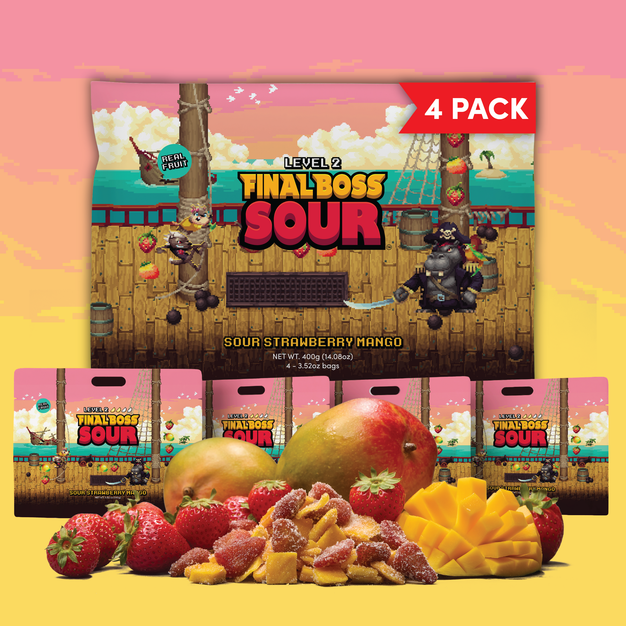 Level 2 Strawberry x Mango (4-Pack)