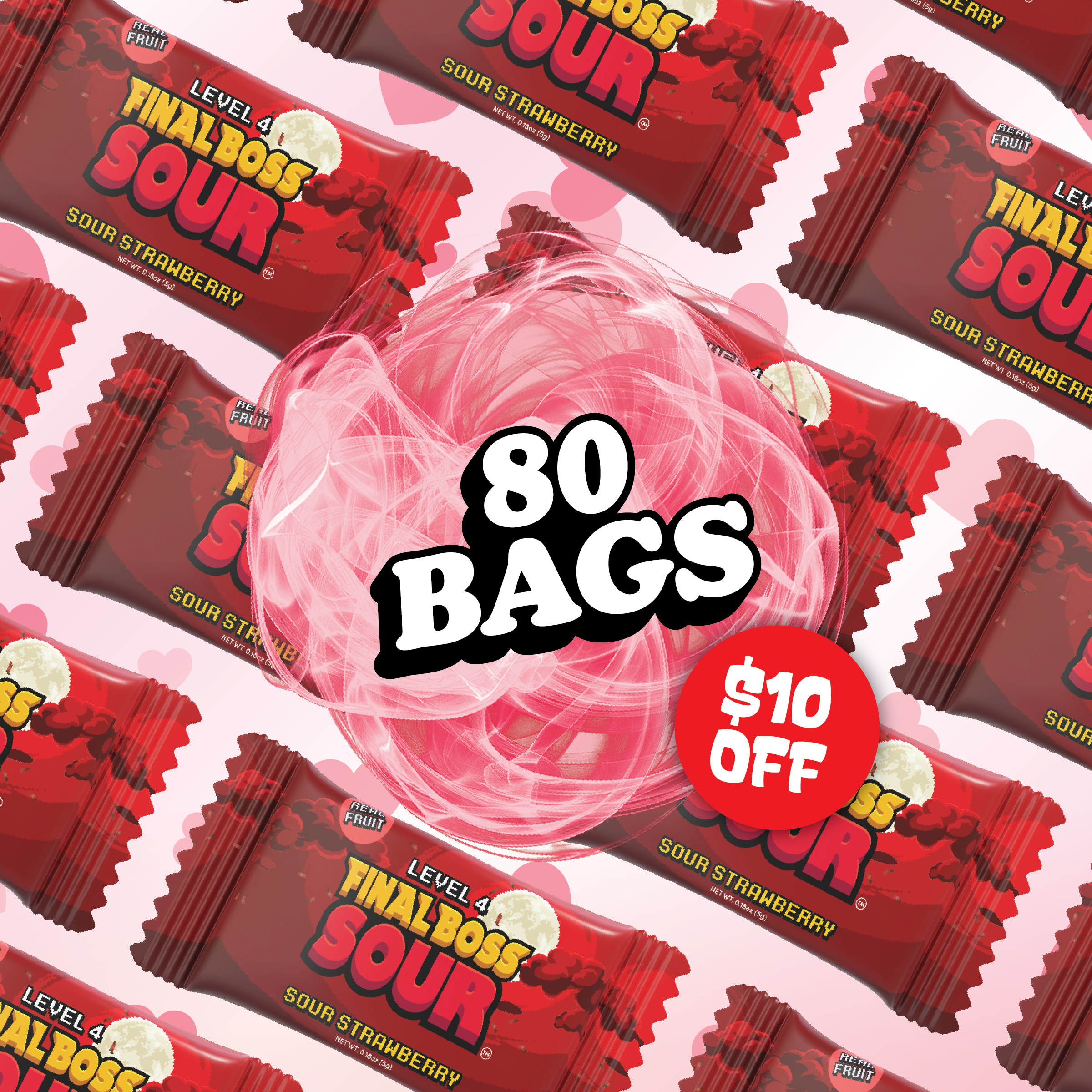 Level 4 Valentine's Day: Strawberry Kisses (40 or 80 Pack)