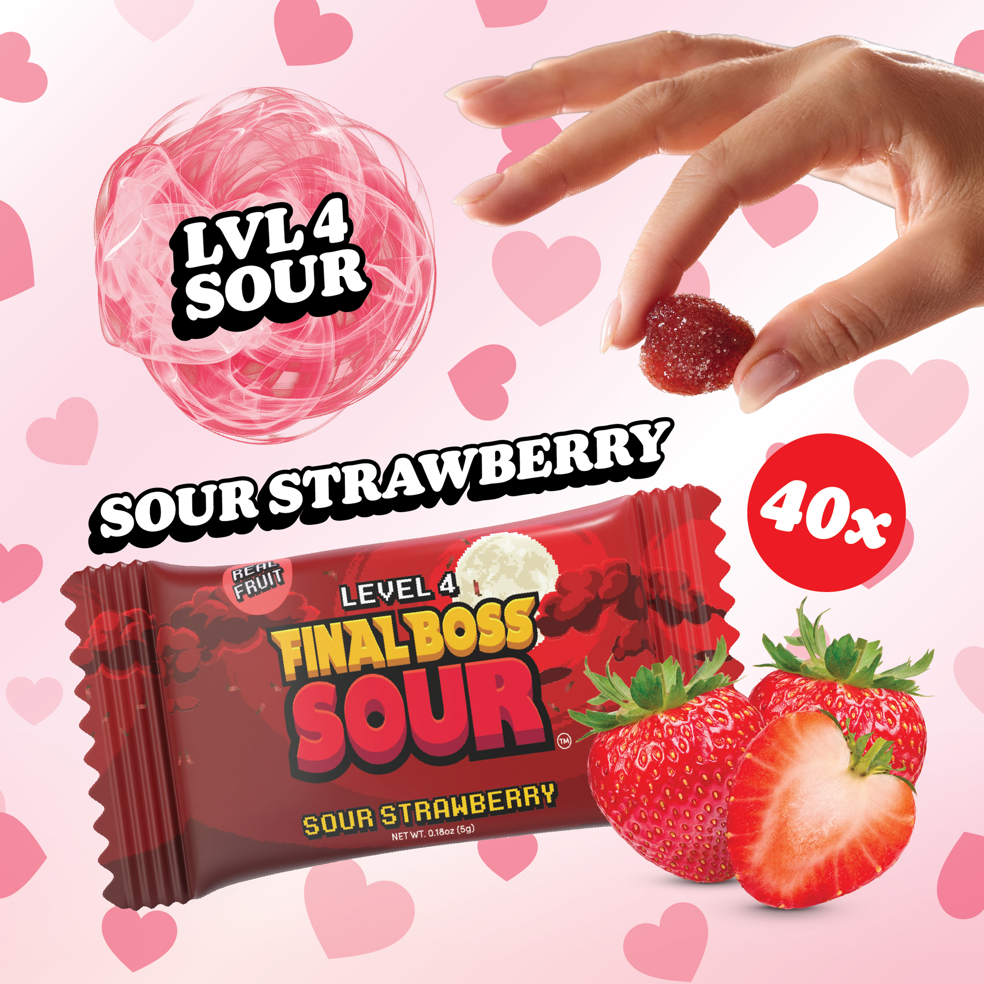 Level 4 Valentine's Day: Strawberry Kisses (40 or 80 Pack)
