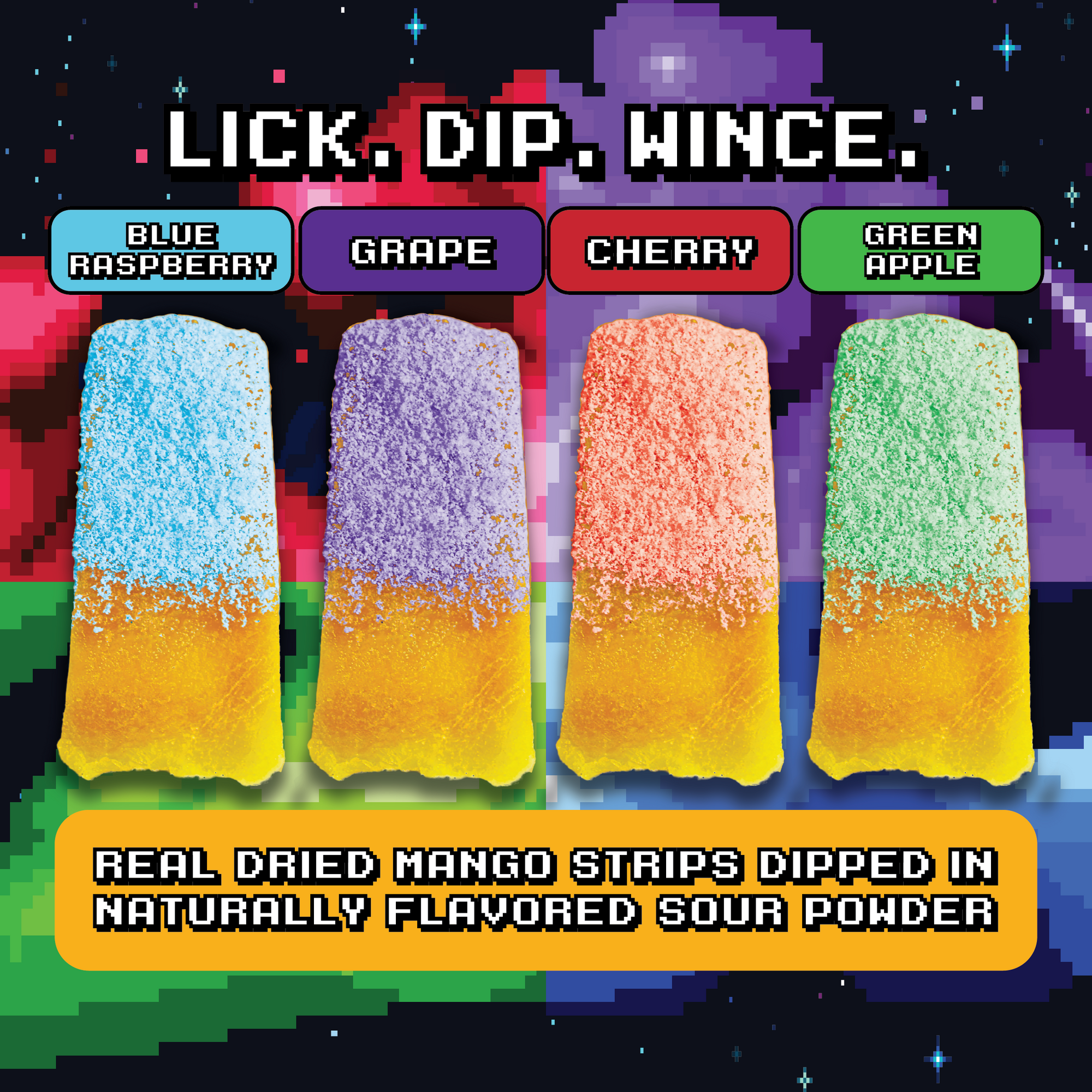 Final Boss Sour, Fun Dip, Extreme Super Sour Powder with Real Candy-Tasting Dried Mangoes, (3.5 Ounces Bag, Pack of 4) - Vintage Old School 80s and 90s Party Candy
