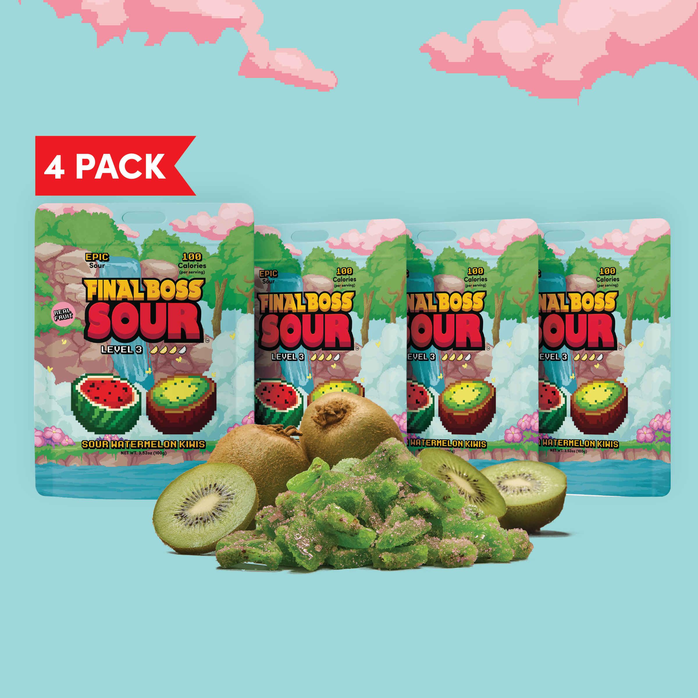 Watermelon Kiwis (Level 3) (4-Pack) – Final Boss Sour Watermelon Kiwis (Level 3) (4-Pack) – Final Boss Sour