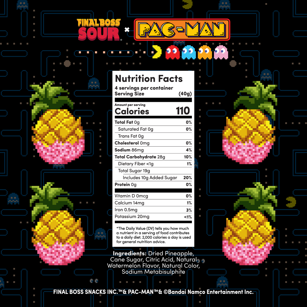 Level 3 Watermelon Pac-man x Final Boss Sour: Pineapple Dippers (1-Pack)