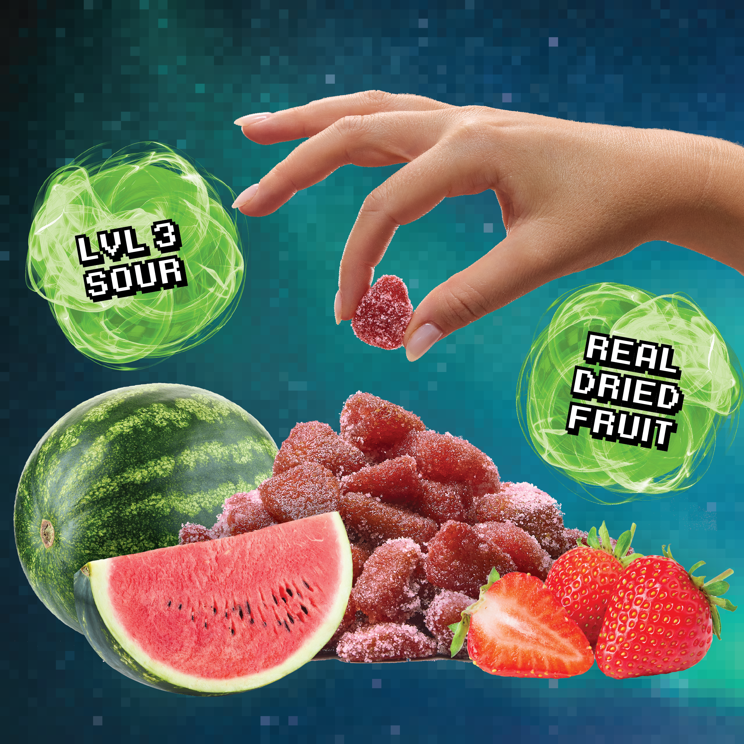 Sour Watermelon Strawberries (Level 3) (4-Pack)