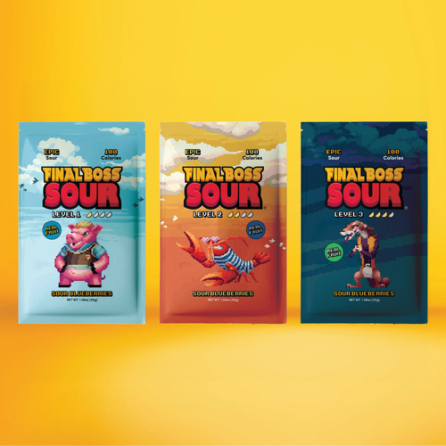 Level 1 & 2 & 3 Blueberry Multi-pack | Final Boss Sour Level 1 & 2 & 3 Blueberry Multi-pack | Final Boss Sour